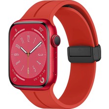 Microsonic Apple Watch Series 11 46MM Kordon Ribbon Line Kırmızı