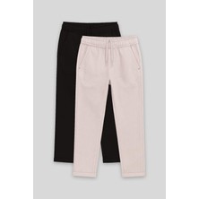 Standart Fit 2li Paket Siyah-Taş Erkek Çocuk Chino Pantolon - 11272