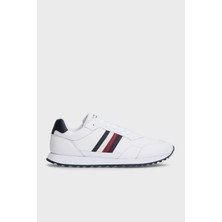 Tommy Hilfiger Logolu Deri Sneaker Ayakkabı Erkek Ayakkabı FM0FM05637 Ybs