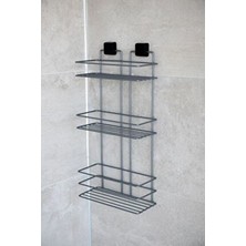 Ömür Boyu Paslanmaz Yapışkanlı Banyo Rafı, Banyo Düzenleyici, Banyo Organizer, Şampuan Rafı