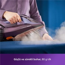 Yüksek Güçlü Mor Buharlı Ütü, Optimaltemp, 55 G/dk Sürekli Buhar