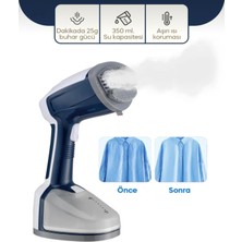 1500W Buharlı Kırışıklık Giderici, Lacivert, Güçlü ve Pratik Kullanım