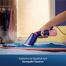 Lacivert/pembe Buharlı Düzleştirici 5000 Serisi, Parlak ve Pürüzsüz Saçlar Için Ideal