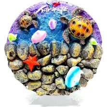 Aşıklar Sahili Dekoratif Taş Tasarımlı Mavi Pano