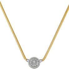 Balıksırtı Zincirli Baget Altın Kolye 14 Ayar