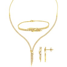 Kemerli Sarkıt Altın Suyolu Düğün Seti