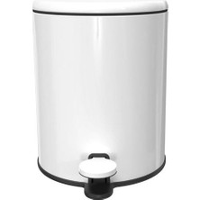 Primanova Cigo Pedallı Çöp Kovası Beyaz 6 Lt