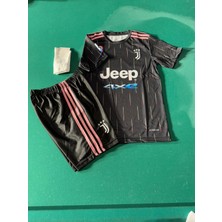 Juventu's Ronaldo Siyah  2020/2021 Sezon Futbol Çocuk Forması 3'lü Set