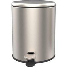 Primanova Cigo Pedallı Çöp Kovası Mat Metal 6 Lt