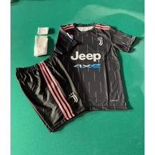 Juventu's Ronaldo 2020/21 Sezon Siyah Futbol Çocuk Forması 4'lü Set