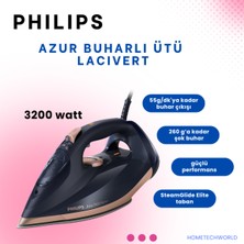 3200W Güçlü, 55G/DK Buhar Çıkışlı, Şık Lacivert Buharlı Ütü