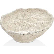 Külsan 26023.WG - Slanted 2'li Krem Granit Efektli Kase Seti 23,2X22,5 Cm, Thermoset Melamin