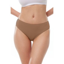 Malabadi Görünmez Külot Kadın Cappuccino 2 Li Paket Modal Dar Kalıp Ara Bel Slip 187
