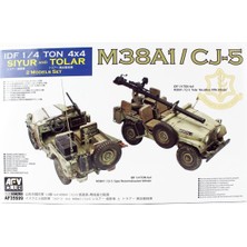 Afv Club AF35S99 1/35 Ölçek, Idf M38A1/CJ5 (2 Models Set) Tank Savarlı Jeep, Plastik Model Kiti