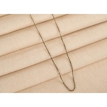 Altın Unisex Siyah Dorica Zincir Kolye