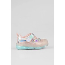 Vicco Pety 22-25 Numara Kız Çocuk Pudra Işıklı Cırtlı Spor Ayakkabı – Anatomik Taban Aya Destek