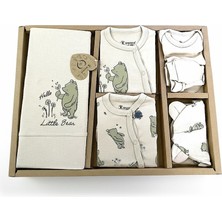 Organik 10 Parça Ayıcık Desenli Unisex Hastane Çıkışı