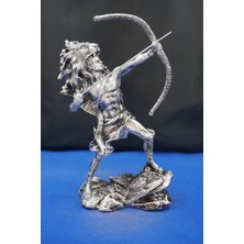 Herkül Antik Yunan Kahramanı Heykeli- 27 cm Herakles Biblo Ev Ofis Hediyelik Gümüş
