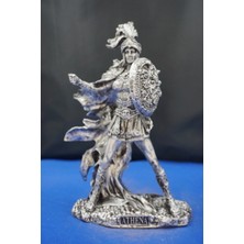 Athena Savaş Tanrıçası – 26 cm Mitolojik Heykel, Ev Dekor ve Hediyelik Biblo Gümüş