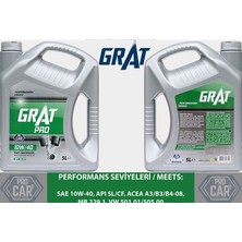 Grat 10W40 Motor Yagı Yarı Sentetık 5 Lt (610405)