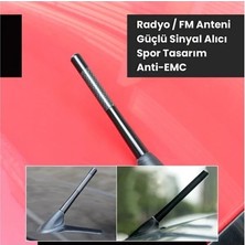 Lada Samara Uyumlu Karbon Siyah Renk Oto Radio Anteni Çubuk Anten