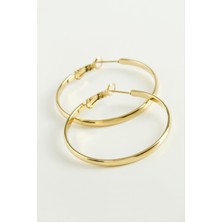 Lüks Çelik Halka Küpe 3,8 cm