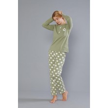 DOWRY Kadın %100 Pamuk Uzun Kollu Pijama Takımı 09-270