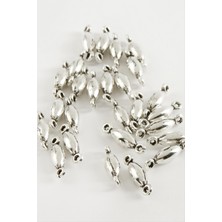 Zengezur Oval Tesbih Püskül Aparatı 50 Gram-Gümüş Rengi