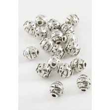 Zengezur Metal Top Tesbih Ara Aparatı 50 Gram-Gümüş Rengi