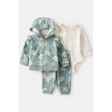Kız Bebek Mint 3lü Hırkalı