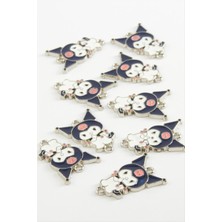 Zengezur Çzgflm Çift Kulplu Mineli Bileklik ve Kolye Ucu Aparatı 1 Adet-Mor