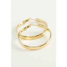 Lüks Çelik Halka Küpe 3,8 cm