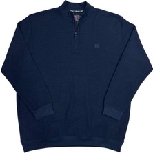 Büyük Beden Erkek Fermuarlı Sweatshirt Ekstra Battal