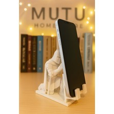 Ortaçağ Şovalyesi Temalı Telefon Tutucu Beyaz Renk