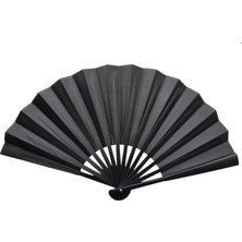 Plastik Kumaş Yelpaze 12'li Siyah