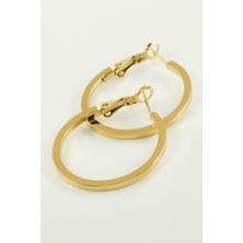 Ezme Halka Lüks Çelik Küpe 2,5 cm