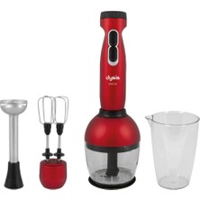 Kırmızı Renkli Çok Fonksiyonlu Blender Seti, Dayanıklı ve Şık Tasarım