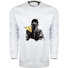 Pilot ve Kağıt Uçak Silüeti Unisex Sweatshirt