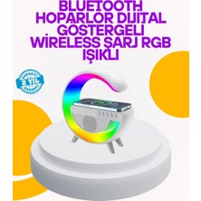 Renkli Işıklı 15W Kablosuz Şarjlı Masa Lambası