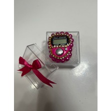 Hediyelik (Mevlid Çeyizlik Hac Umre) Taşlı fiyonklu Kutulu Zikirmatik - Pembe 1 Adet