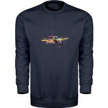 Renkli Pervaneli Uçak Unisex Sweatshirt