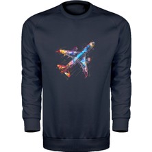 Neon Yolcu Uçağı Unisex Sweatshirt