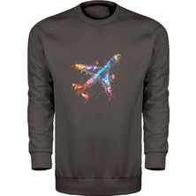Neon Yolcu Uçağı Unisex Sweatshirt
