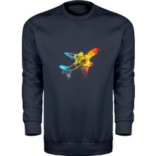 Renkli Yolcu Uçağı Unisex Sweatshirt