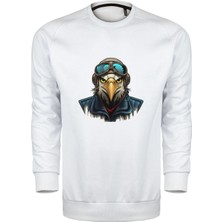 Kartal Pilot Silüeti Unisex Sweatshirt