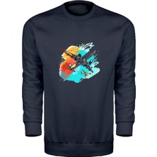 Renkli Gökyüzü ve Uçak Unisex Sweatshirt