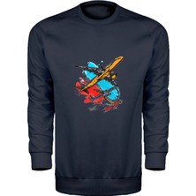 Renkli Yolcu Uçakları Unisex Sweatshirt