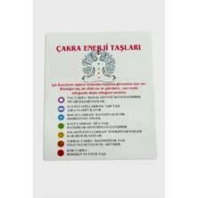 Zeroshop 3lü Çakra Enerji Taşları Bileklik Kartı-Beyaz