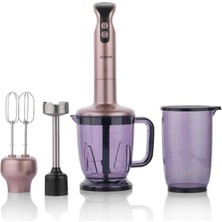 Pembe 11 Parça Çok Fonksiyonlu Güçlü Blender Seti