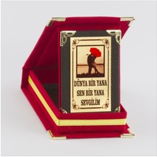 Zeroshop Dünya Bir Yana Sen Bir Yana Sevgilim Plaketi-Kırmızı